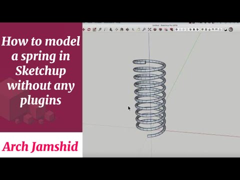 How to Model a Spring in SketchUp Without any plugins #sketchuptutorial #achitecture @ArchJamshid