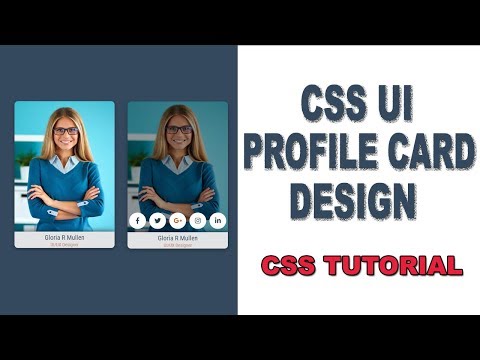 CSS User Profile Card Design - Pure CSS UI Profile Card Design With Hover Effect