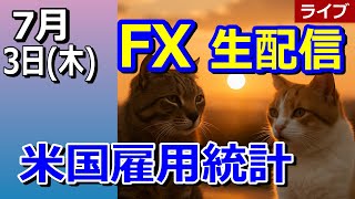 【TAKA FX】今日は荒れそうだ　雇用統計生ライブ　7月3日（木）夜21時00分ごろ～