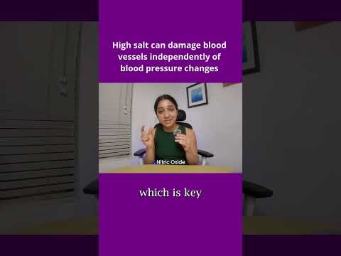 High salt can damage blood vessels independently of blood pressure changes #evidencebasednutrition