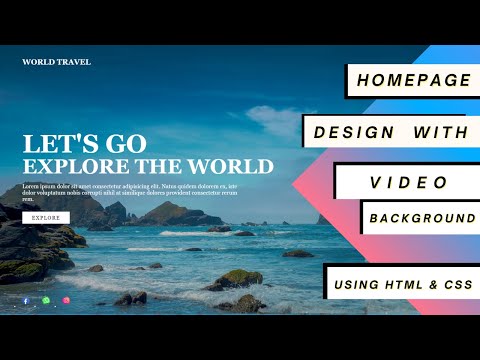 Homepage Design with a Video Background using HTML & CSS | THE WEBFIX