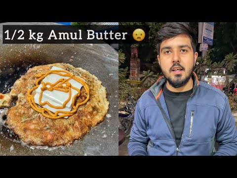 1/2 Kg Butter in Single Omellete 🤯🤯 | Chicken Cheese Kulcha | The Foodie Bae