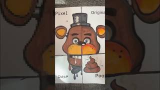 Coloring FNaF Freddy Fazbear in 4 Styles #fnaf #art #coloring #freddyfazbear #fivenightsatfreddys