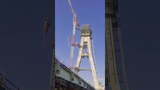 Testing bucket before Casting. #moktv #construction #pylon #constructionsite #bridgeconstruction