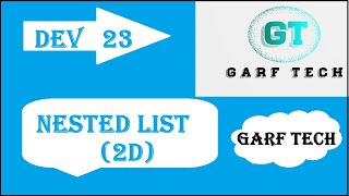 Dev 23 2D List