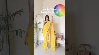 How to choose blouse for saree #blouse #saree