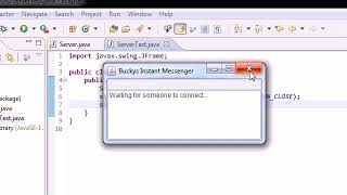 Intermediate Java Tutorial - 48 -  Testing the Servers Instant Messenger