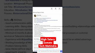 Watch full video #trending #viralshorts #commonjobs #jobs #zomato #techmahindrajobs