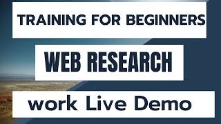 Web Research Training Live Work Demo for beginners | Make Money on Fiverr | Easy Mentor