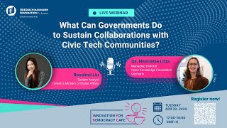 I4D Cafe ep.6: What Can Governments Do to Sustain Their Collaborations with Civic Tech Communities?