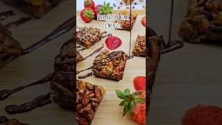 Easy healthy SNACK recipe🧇  #shorts  Nuts and Seeds Bar #almonds #granola #chocolate