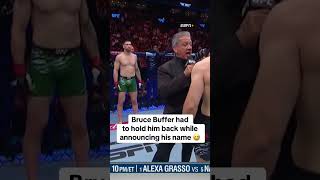 Bruce Buffer held him back 😅 #UFC315