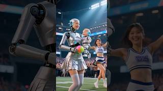 AI Humanoid Robot Mom & Baby Join the Cheer! 💃🤖#humanoidrobot #shortsviral