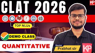 CLAT 2026 Quantitative Aptitude 🎯| Free Demo Class | Crack CLAT with Smart Strategy!