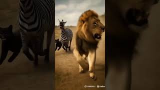 Lion vs Zebra – Who Wins the Wild Battle?#why #lionelmessi #WildlifeBattle • #AnimalFight#lionslive