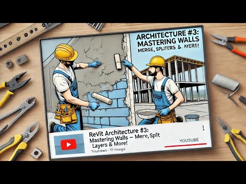 Revit Architecture #3 Mastering Walls – Merge, Split, Layers, Sweeps & More! #bim  #rahidrisenshine