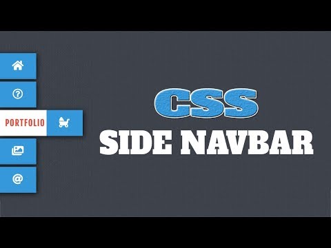 CSS Side Navigation With Hover Effect - Side Navbar Tutorial