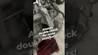 Always double check for loose nuts/bolts! #mechanic #tech #technician