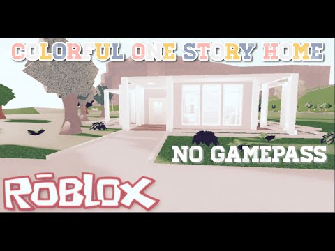 ⭐️BLOXBURG ⭐️Colorful One Story Home⭐️No Gamepass⭐️SiMplePink xoxo💖