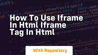 How to use iframe in html iframe tag in html