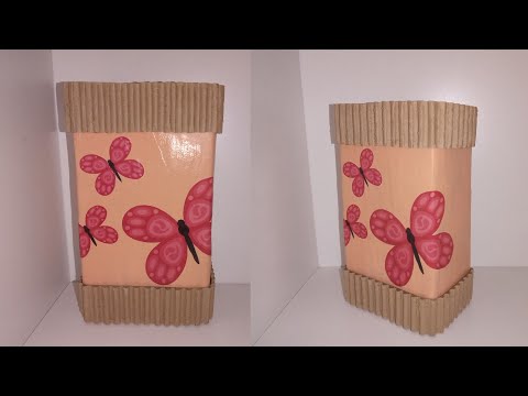 Hermosa Manualidad Con Caja De Leche #recicla #cajasdeleche