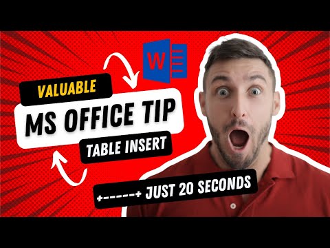 Insert table in just 10 seconds in ms office word.#shorts