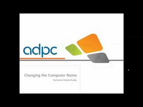 Changing Your Computer Name