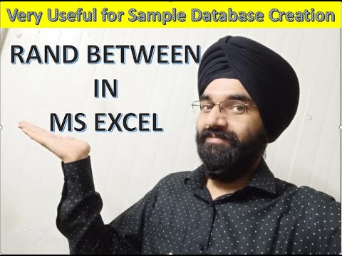 RandBetween to Create Huge Sample Data base within Seconds
