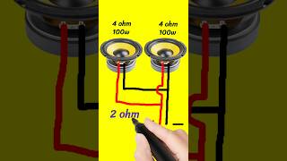 4 ohm 100watt speaker parallel connection kitna watt hoga #shorts #speaker #ohm #parallel #subwoofer