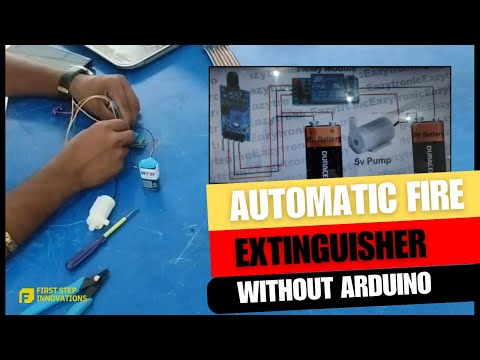 School Projects - EPISODE  8 | Automatic Fire Extinguisher Without Arduino  #tech #electronic