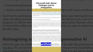 Microsoft Announces Platform Name Changes and Integrates AI #shorts #seotips #seoupdates