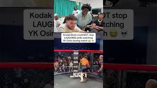 Kodak Black could NOT stop LAUGHING while watching YK Osiris boxing match 😭 💀