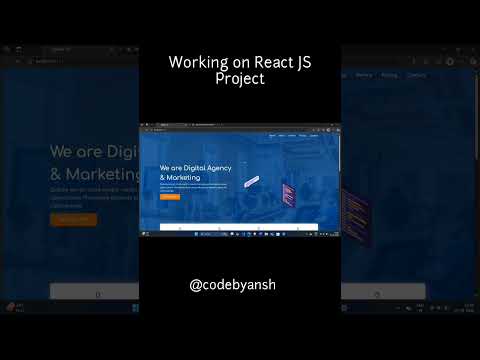 Working on React JS Project | React Projects | Codebyansh | #shorts #reactjsproject #webdevelopment