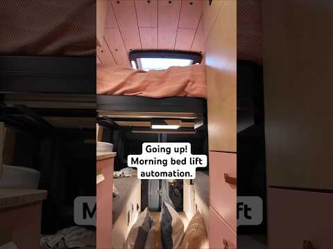 Morning bed lift automation! #vanlife #smartvan #homeassistant #homeautomation