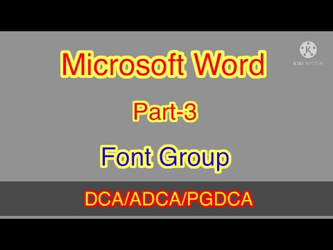 Complete font group in Microsoft Word, all the options described