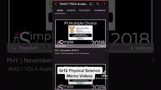Videos explaining past paper memo #grade12exam #memo #physicalsciences #physics #pastpapers