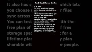 Top 3 Cloud Storage Services #pcloud #curatedlyv #cloudstorage