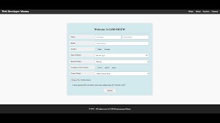 Header | Form Info | Footer - HTML CSS Create