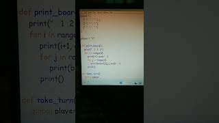 python program that simulates game tic tac toe #coding #python #pythonprogram #idle #viral