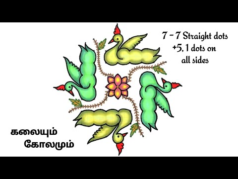 Paravai kolam - Pakshi muggu - Pakshi rangoli