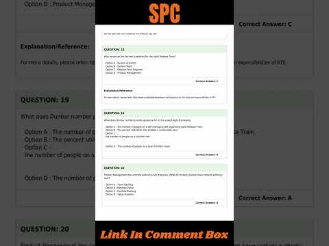 SPC Exam Dumps | SAFe Program Consultants (SPC) 6.0 Exam #Scrum