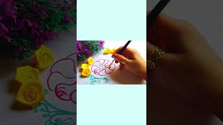 Art Painting Drawing  A cute pink flower speedart shorts