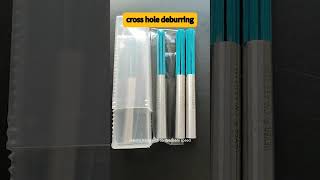 How to solve cross hole deburring ?fast burrs removal#deburring #automatic #cnctooling #machine