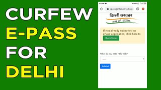Curfew pass kaise banta hai online in Delhi | How to apply curfew pass online in Delhi