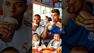 Ronaldo Mbappe and Baby go to Gym💪 #football #ronaldo #messi #mbappe #footballshorts #realmadrid