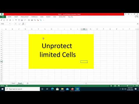 Unprotect limited cells in excel