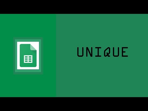 How to remove duplicates | Google sheet Formula -  Unique