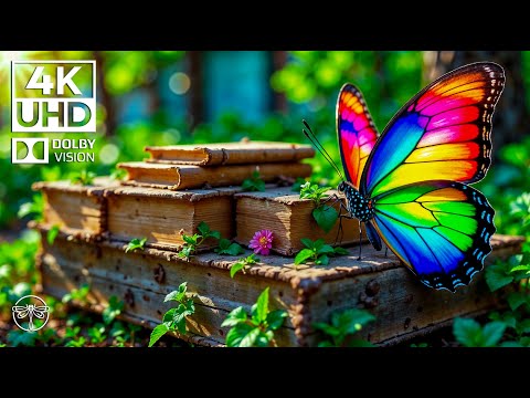 Harmony of Colors 4K 🦋🌿 | Piano Melodies & Butterfly Flight in a Secret Garden