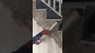 Stair wall plastering work #shorts #construction #workers #plastering