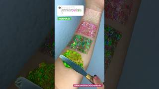 Rave Fantasyland Glitter Swatch Wicked Themed 💚Comment some colors or themes you’d like to see!💖🌈